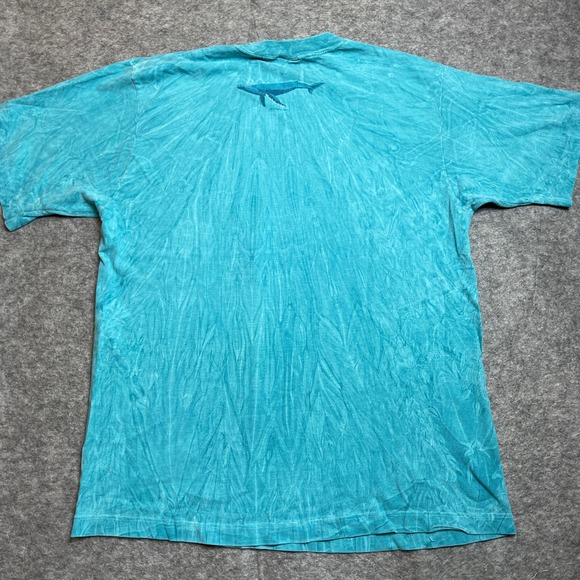 Vintage Single Stitch Whale Shirt Mens Medium Blue Ocean Marine Sea Life Dolphin - Picture 5 of 10